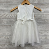 Tank Tulle Dress Embroidered Flowers Bow 4T