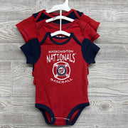NEW 3 Pk Bodysuit Washington Nationals, Capitals, Wizards Teams 3-6M