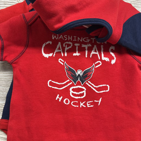 NWE 3 Pk Bodysuit Washington Nationals, Capitals, Wizards Teams 3-6M