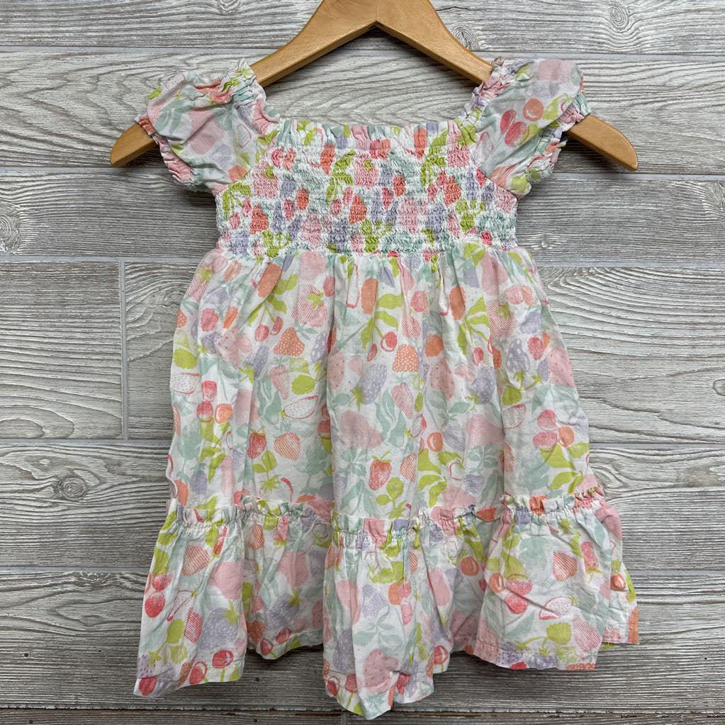 Smocked Puff Sleeve Dress Fruit 4