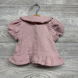 Gauze Button Up Collared Shirt Flowers 12M