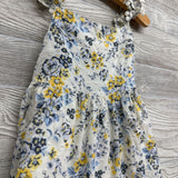 Flutter Strap Textured Tank Dress Flowers 4T