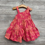 Textured Tiered Tank Dress Flowers 4T