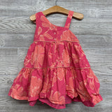 Textured Tiered Tank Dress Flowers 4T
