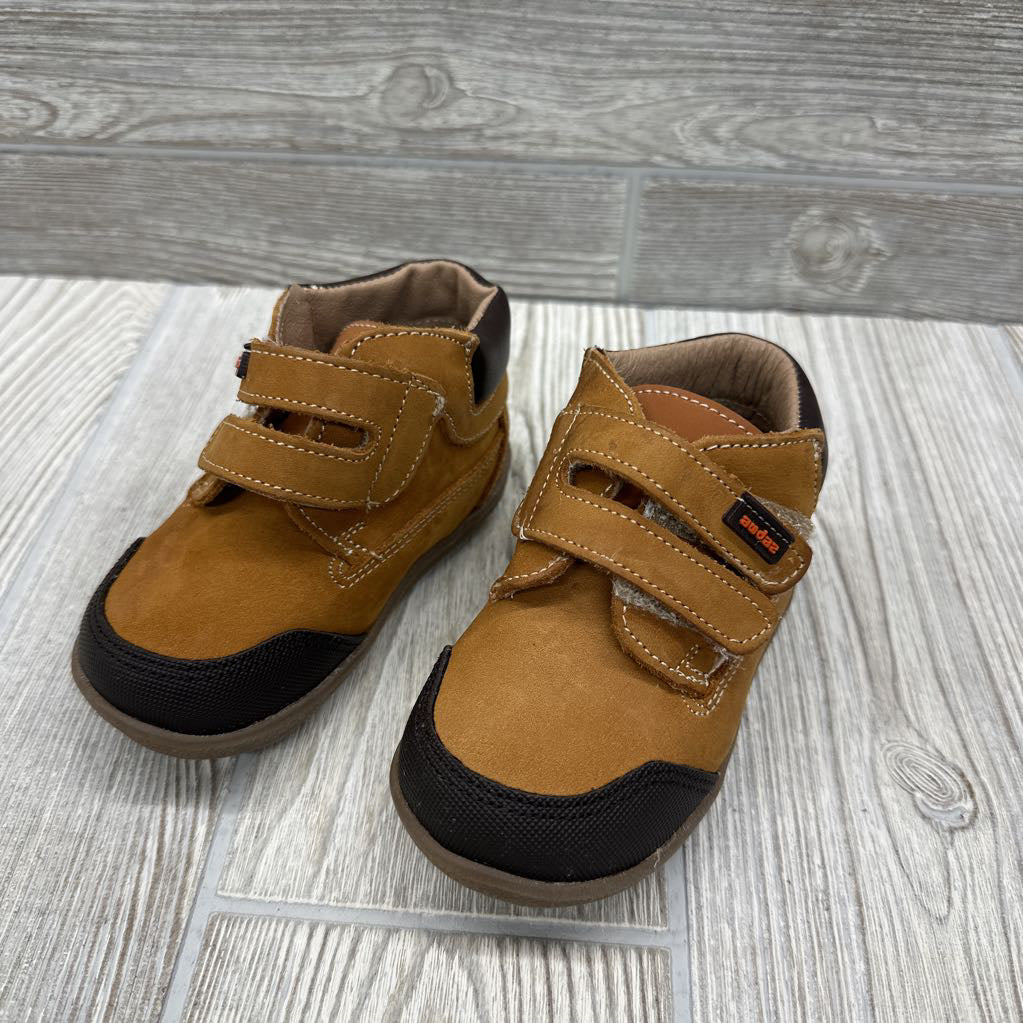 Leather First Step Double Velcro Boots 5C