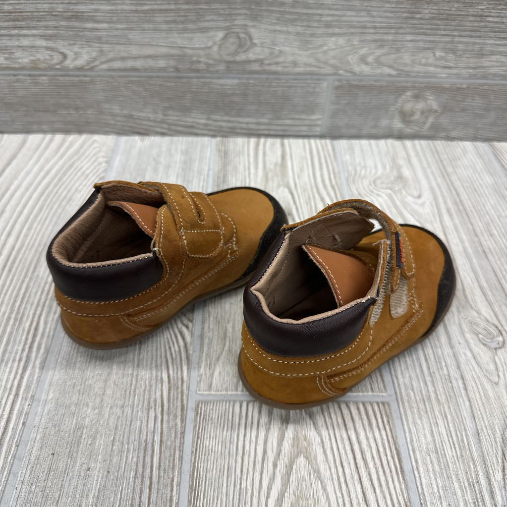 Leather First Step Double Velcro Boots 5C