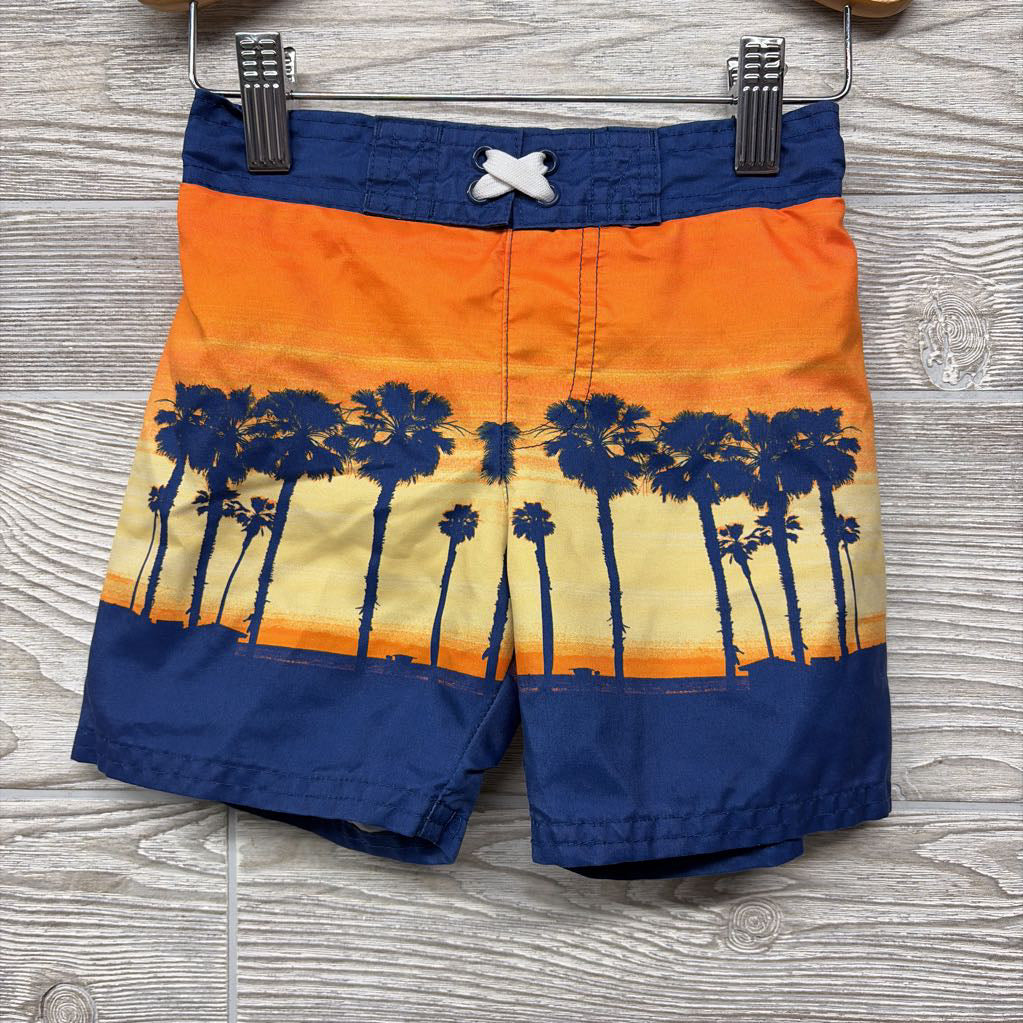 Swim Trunks Palm Trees 4T
