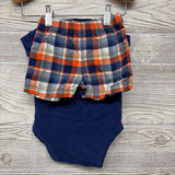 Polo Bodysuit & Plaid Shorts 6M