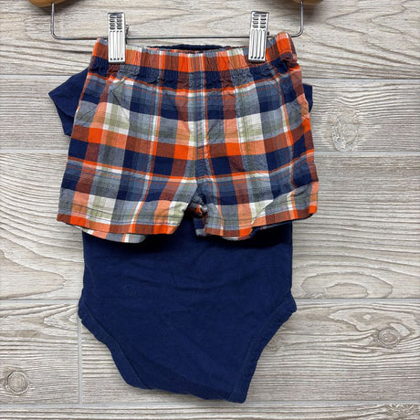 Polo Bodysuit & Plaid Shorts 6M