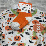 NEW 2 Pc Plush Pj Dinosaur & Pumpkins & Socks 4t