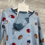 NEW 2 Pc Plush Pj Football & Socks 4t