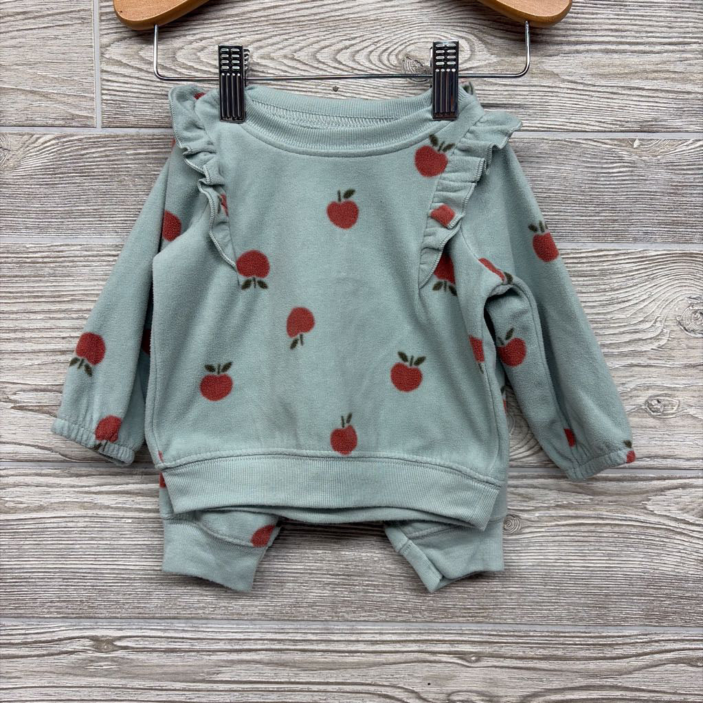 Fleece Crewncek & Joggers Apples 3-6M