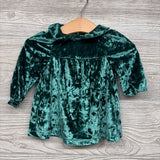 LS Collared Crushed Velvet Dress & Bummies 3-6M