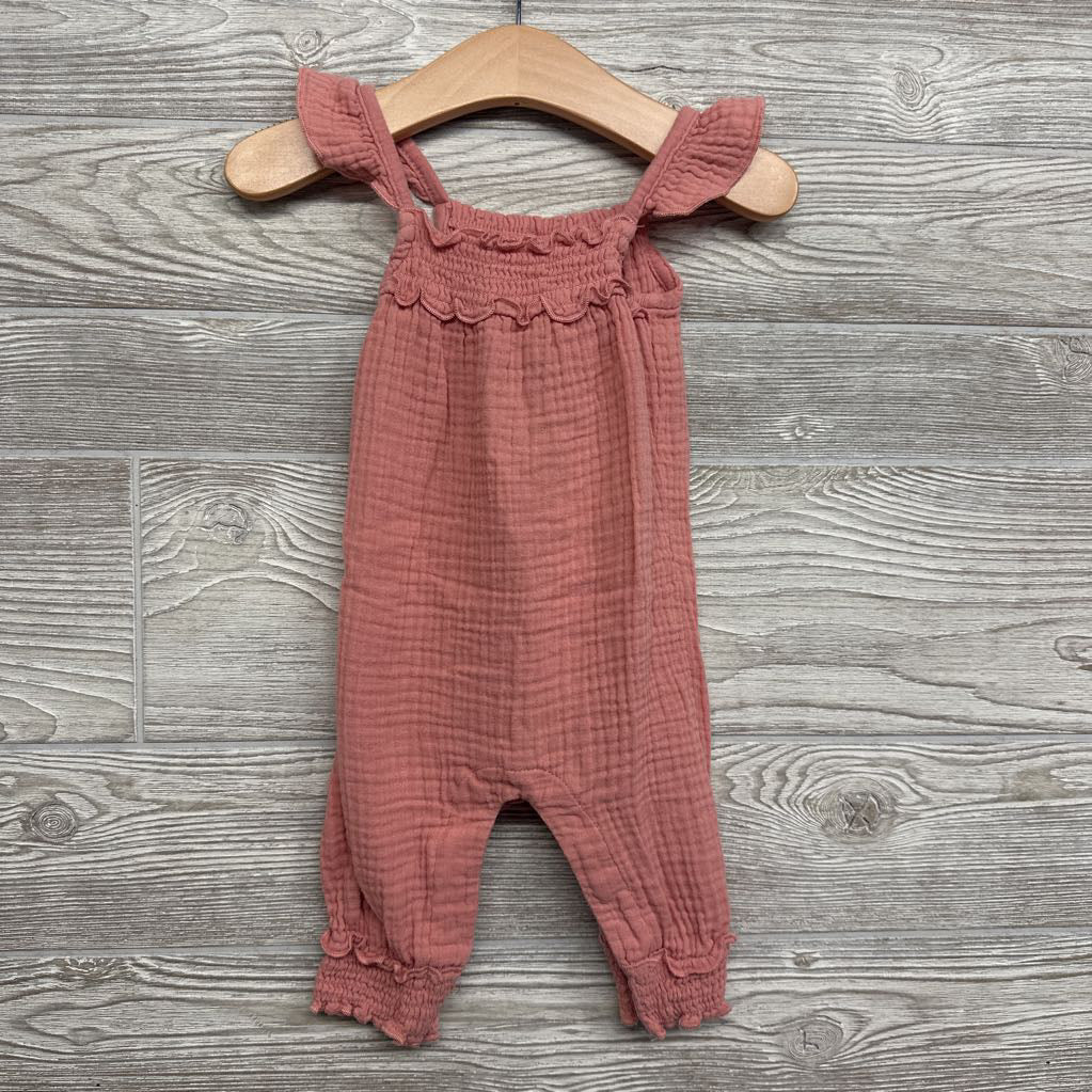 Muslin Flutter Sleeve Romper 3-6M