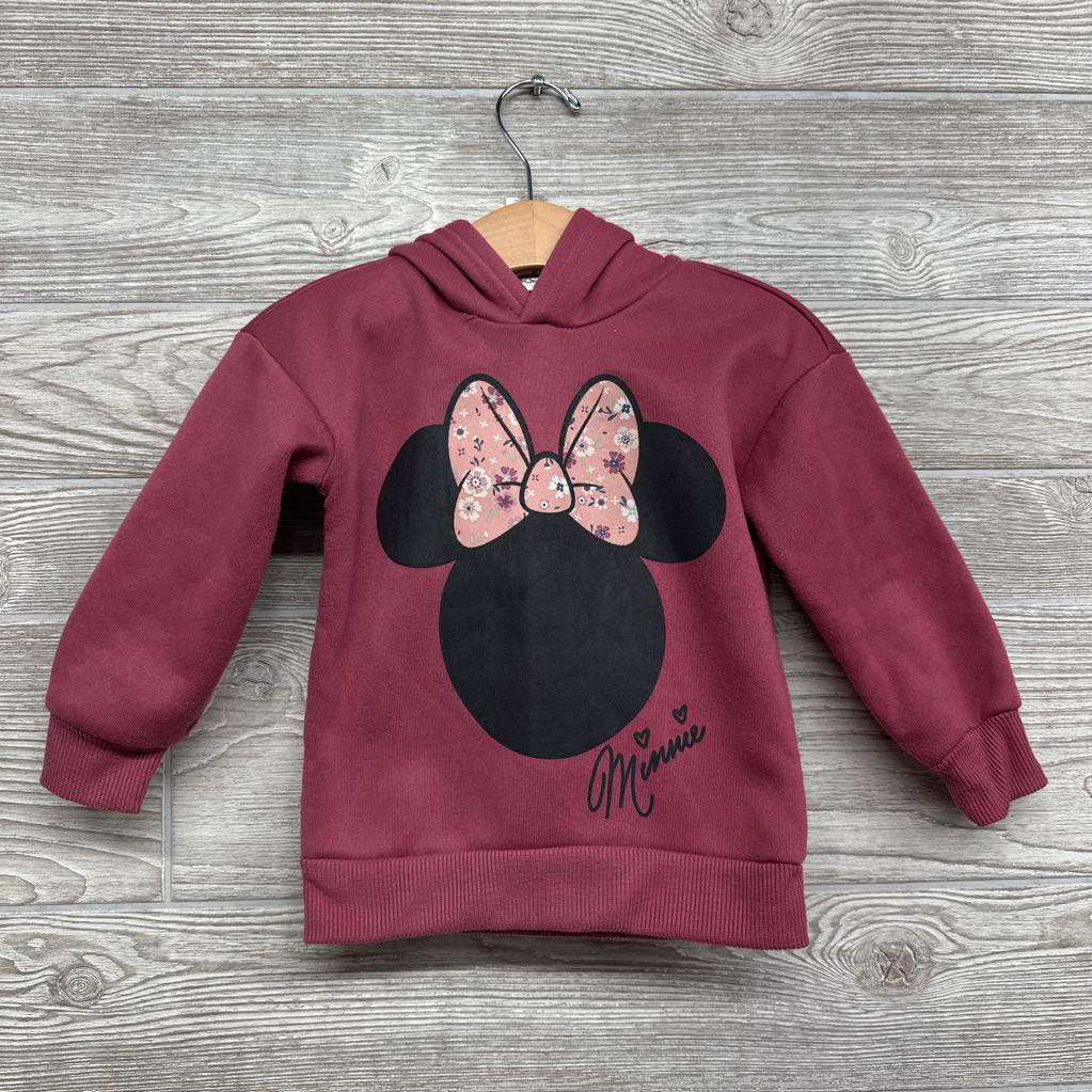 Hoodie Minnie Mouse Flower Bow 2t