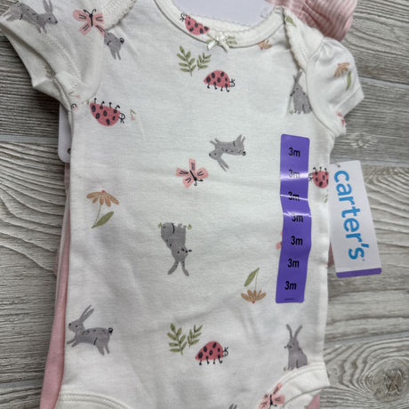 NEW Bodysuit Rabbits, Bugs, Flutter Sleeve Bodysuit & Pants 3M
