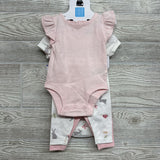 NEW Bodysuit Rabbits, Bugs, Flutter Sleeve Bodysuit & Pants 3M