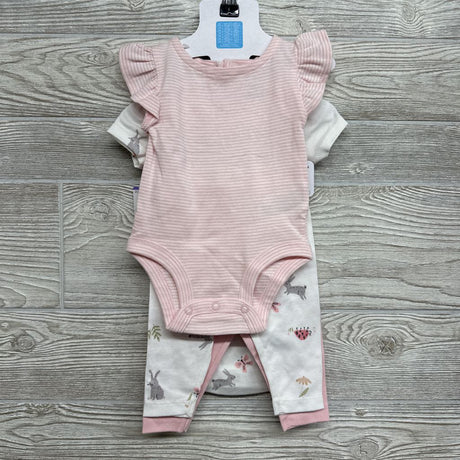 NEW Bodysuit Rabbits, Bugs, Flutter Sleeve Bodysuit & Pants 3M