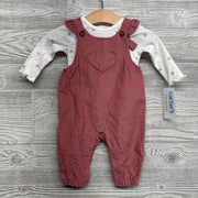 NEW Corduroy Overalls & Shirt Flowers 3M