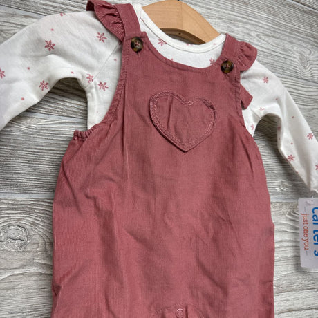 NEW Corduroy Overalls & Shirt Flowers 3M