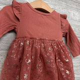 Ribbed LS Dress Minnie Mouse Tulle 6M