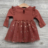 Ribbed LS Dress Minnie Mouse Tulle 6M