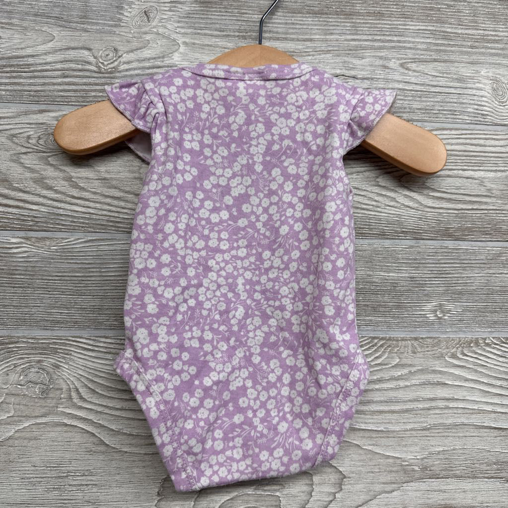 Flutter Sleeve Bodysuit Flowers 0-3M