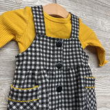 NEW Gingham Skirtall & Ribbed LS Shirt 6-9M