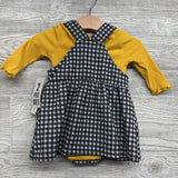 NEW Gingham Skirtall & Ribbed LS Shirt 6-9M