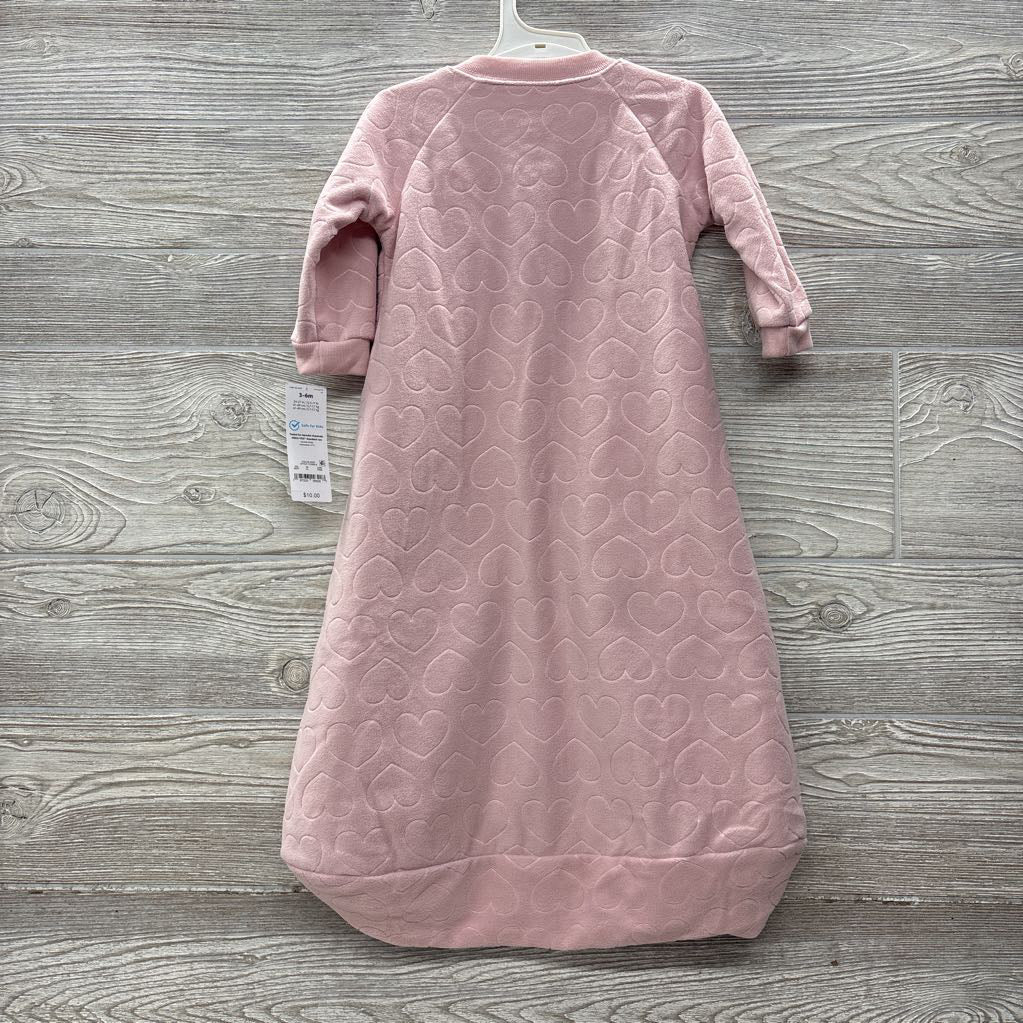NEW Blanket Sleepsack Embossed Hearts 3-6M