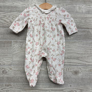 LS Collared Smocked Outfit Flowers 3M