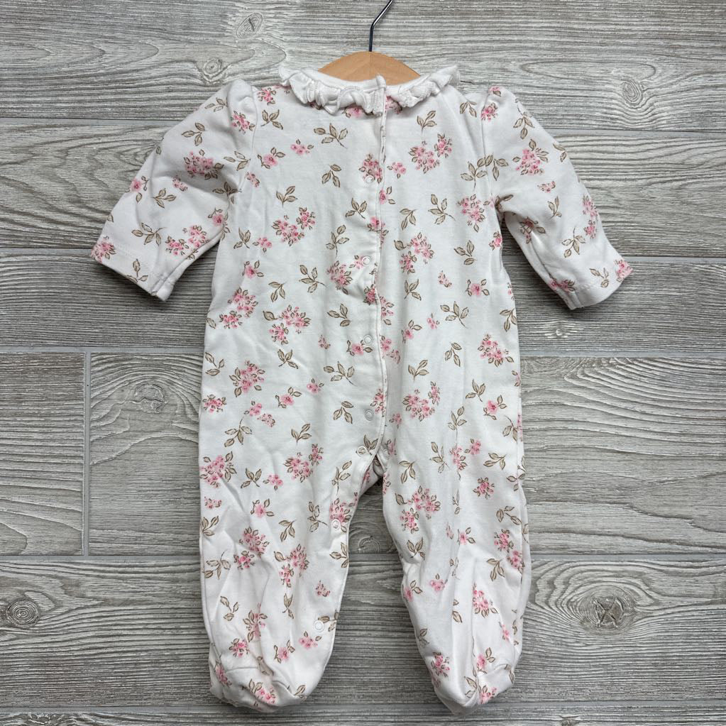 LS Collared Smocked Outfit Flowers 3M