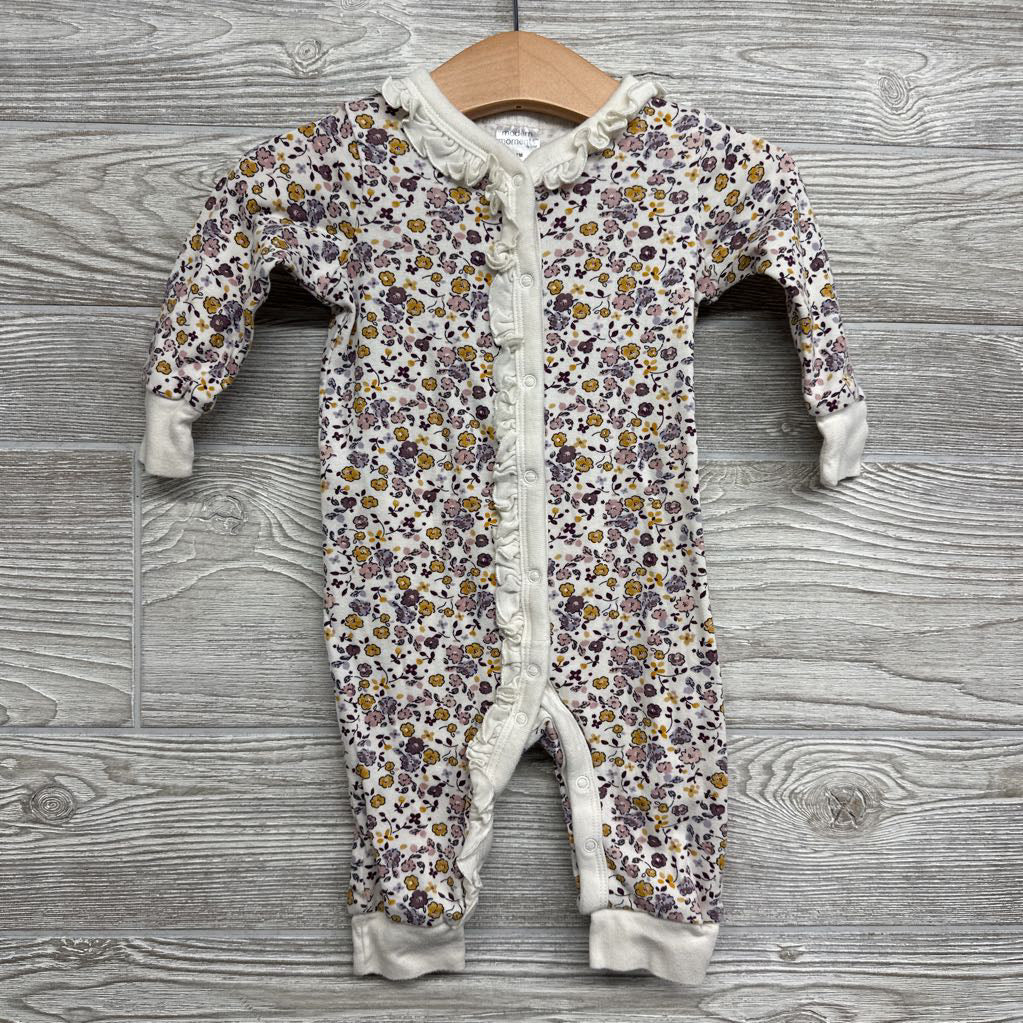 Ls Snap Outfit Flowers 3-6M