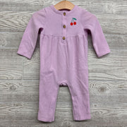 LS Waffle Knit Outfit Cherries 6-9M
