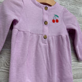 LS Waffle Knit Outfit Cherries 6-9M