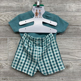 NEW Shirt Monsters & French Terry Shorts Gingham 18M