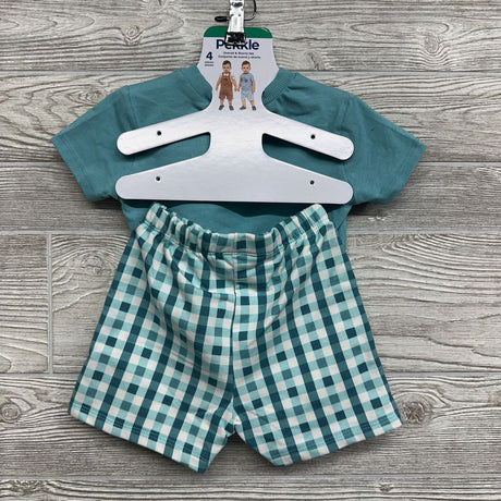 NEW Shirt Monsters & French Terry Shorts Gingham 18M