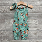 Tie Strap Tank Outfit Flowers 3-6M