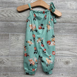 Tie Strap Tank Outfit Flowers 3-6M