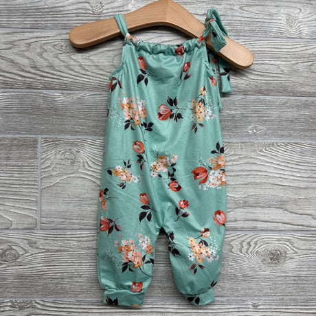 Tie Strap Tank Outfit Flowers 3-6M