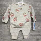 NEW Knit Sweater & Pants Flowers 3M