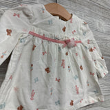 LS Cord Dress Ballerinas Bears 3-6M