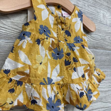 Textured Tank Top Flowers 3-6M