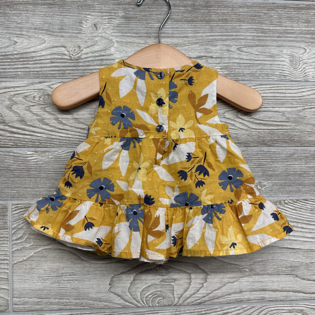 Textured Tank Top Flowers 3-6M
