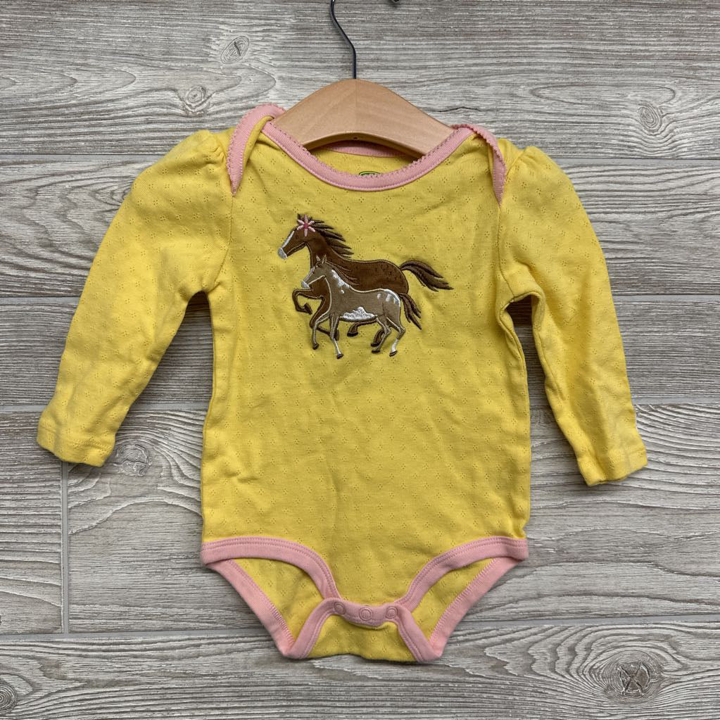 LS Pointelle Bodysuit Horses 9-12M