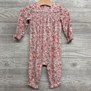 LS Smocked Bamboo Outfit Flowers 6-12M