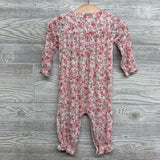 LS Smocked Bamboo Outfit Flowers 6-12M