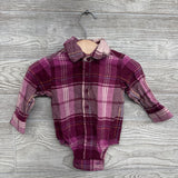 LSPlaid Button Up Bodysuit 6-9M