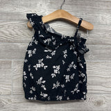 Textured Ruffle Tank Top & Shorts Flowers 4-5