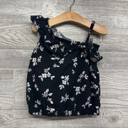 Textured Ruffle Tank Top & Shorts Flowers 4-5